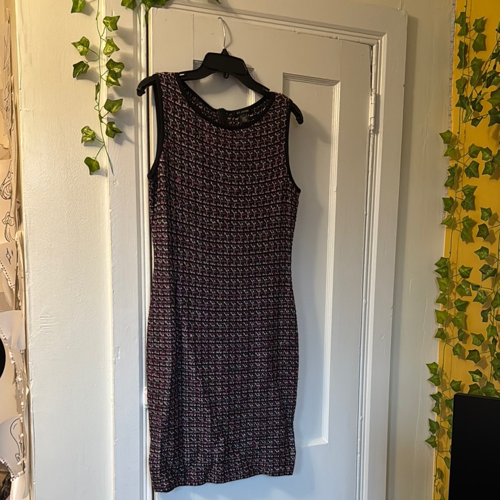 St. John Pink, Black and Blue Sheath Mini Dress - Picture 1 of 2